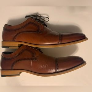 Stacy Adams Dickinson Tan Cap-Toe Oxfords